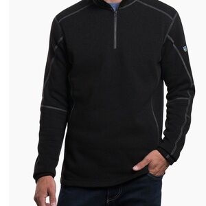 Kuhl Sweater Revel 1/4 Zip Pullover Black  Hiking Men's size Large